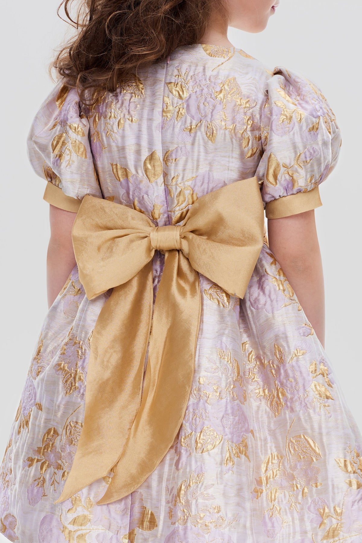 Brocade Smart Dress, lavender with gold