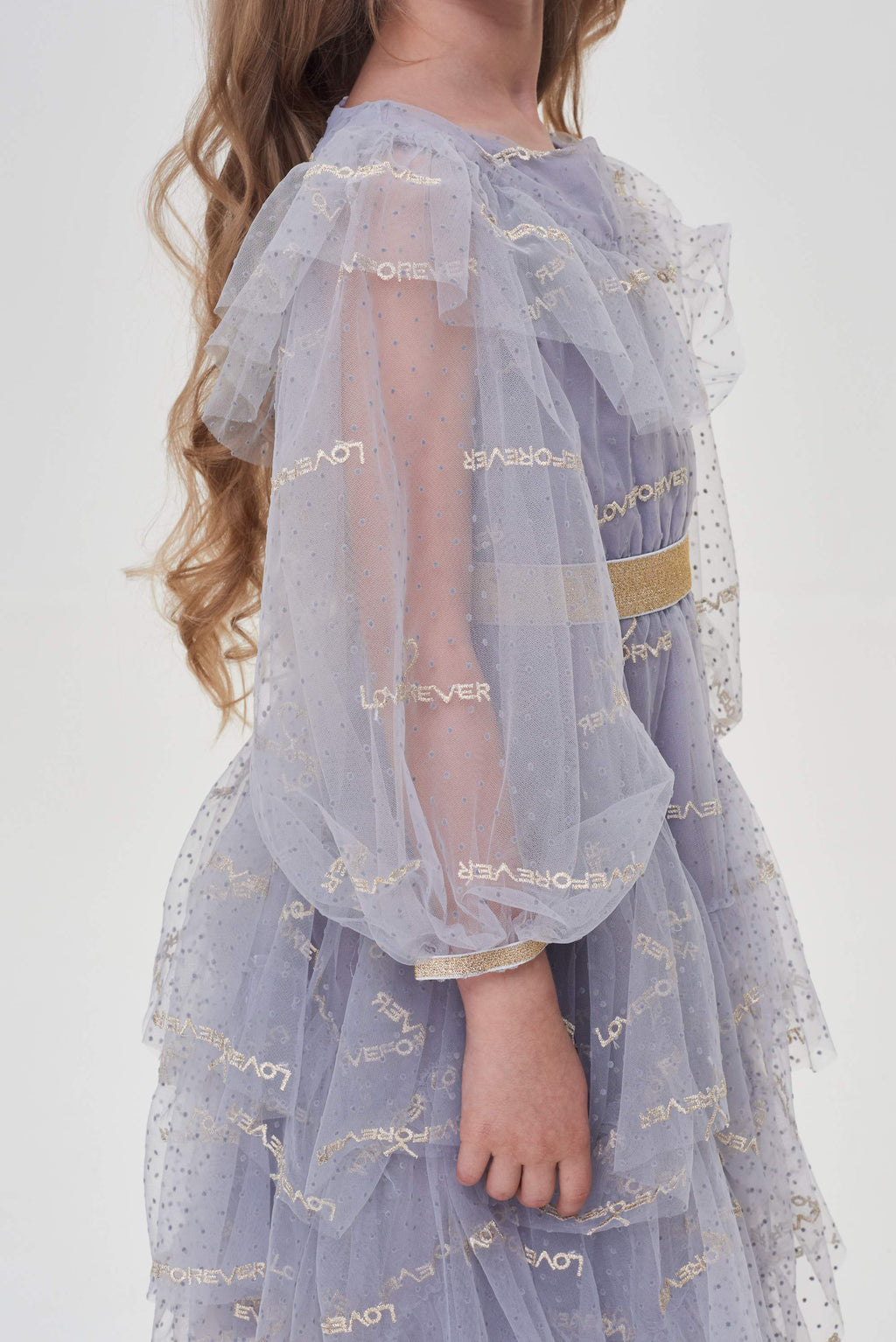 Blue lace smart dress
