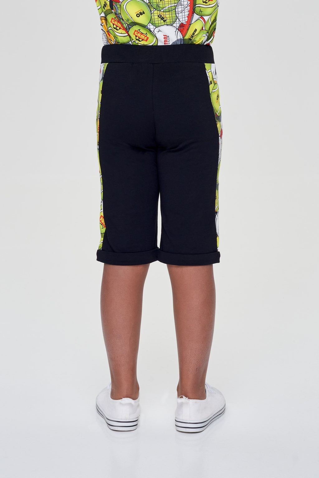 Footer Shorts, black and print