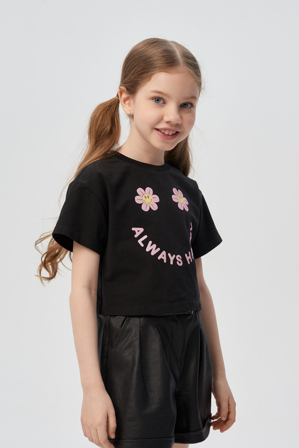 Decorated Printed Crop-Top