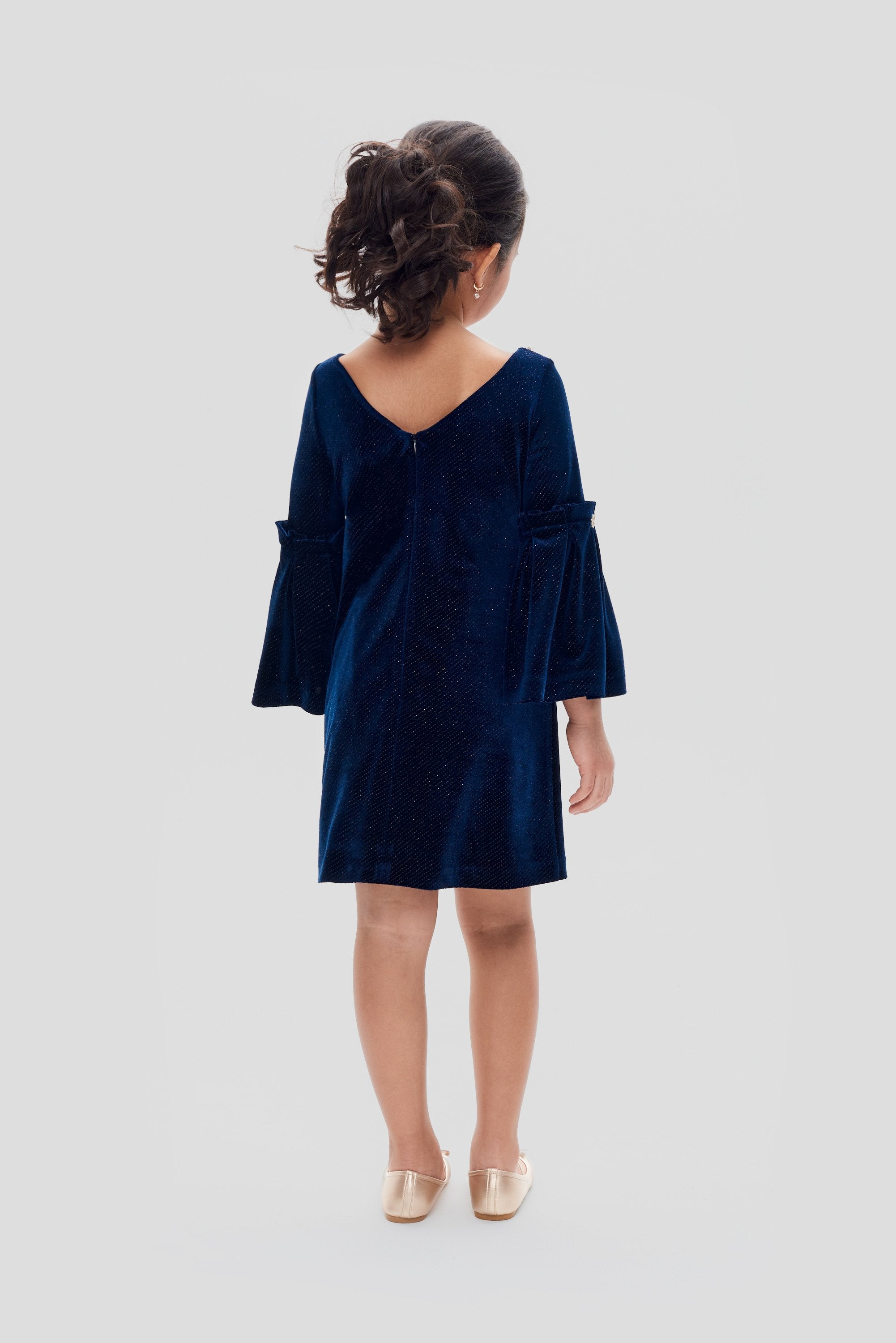 Decorated Velvet Coctail Dress