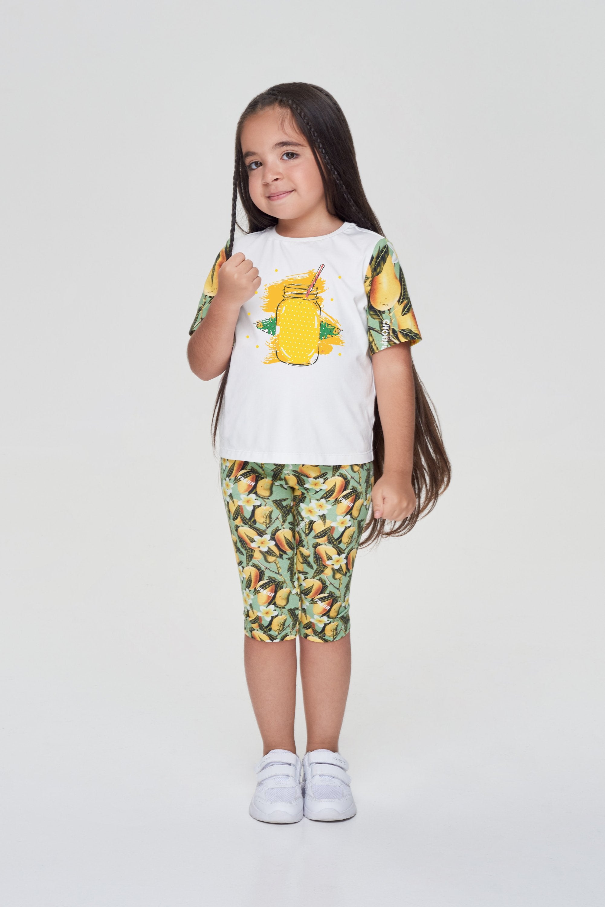 Combined Printed T-Shirt, ecru