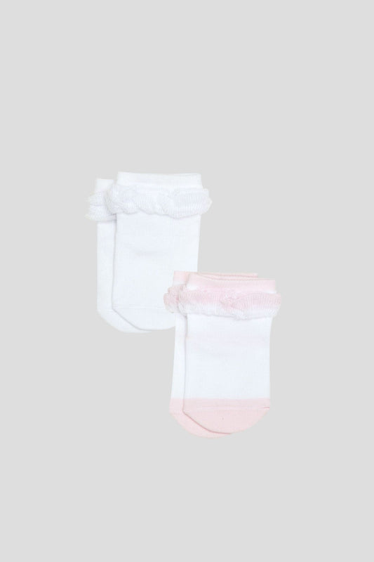 Ruffles socks (white), 2 pairs