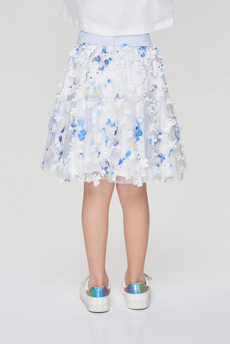 3D Effect Skirt, blue