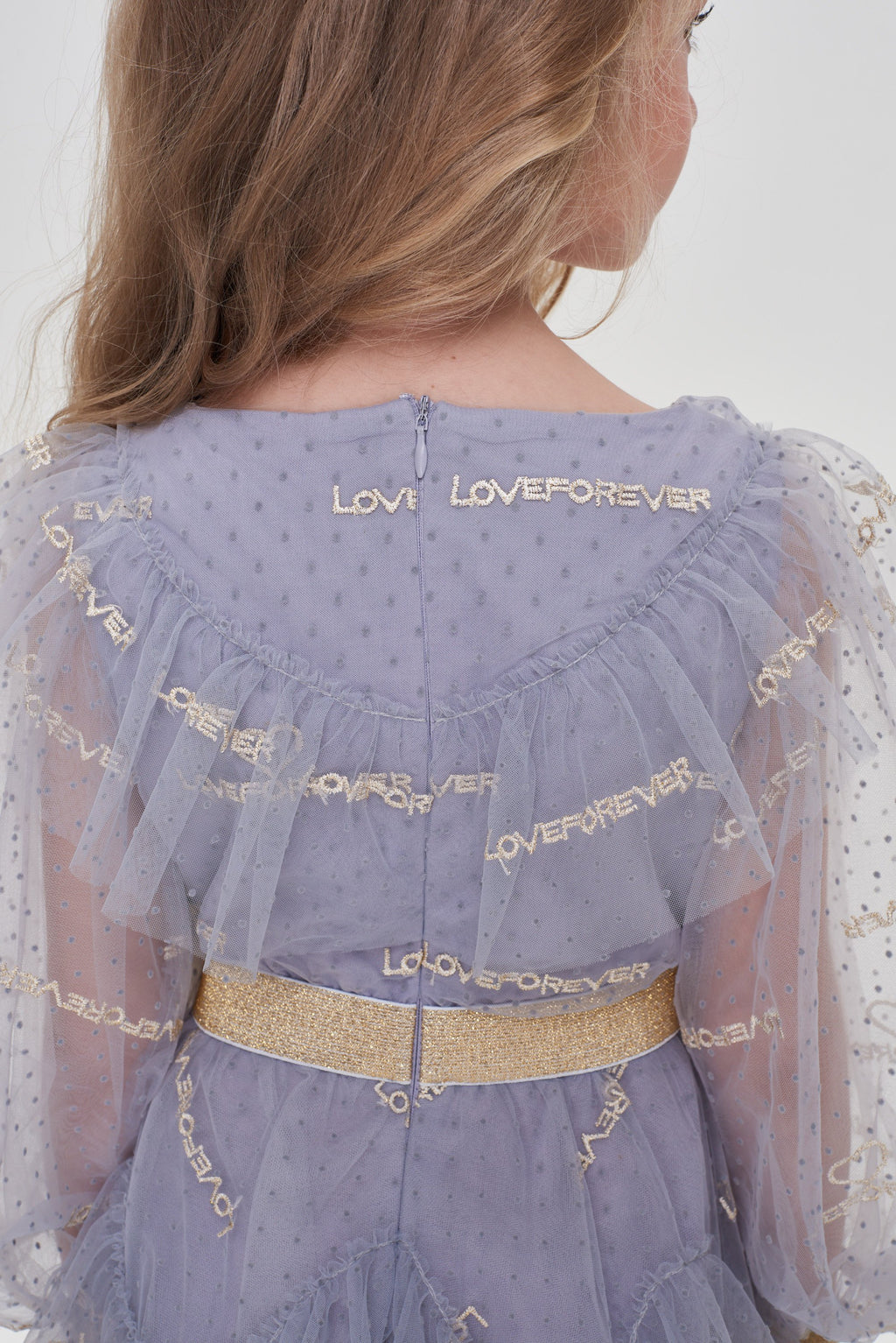 Blue lace smart dress