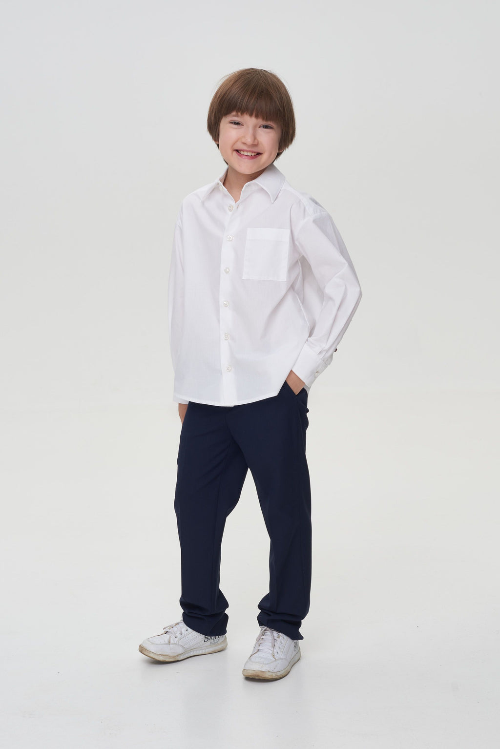 Long Sleeve Oversize Shirt, White