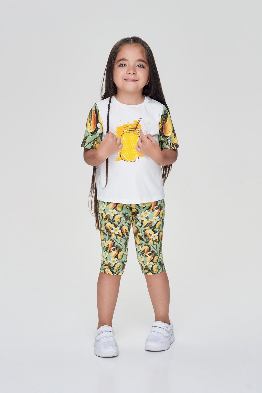 Combined Printed T-Shirt, ecru