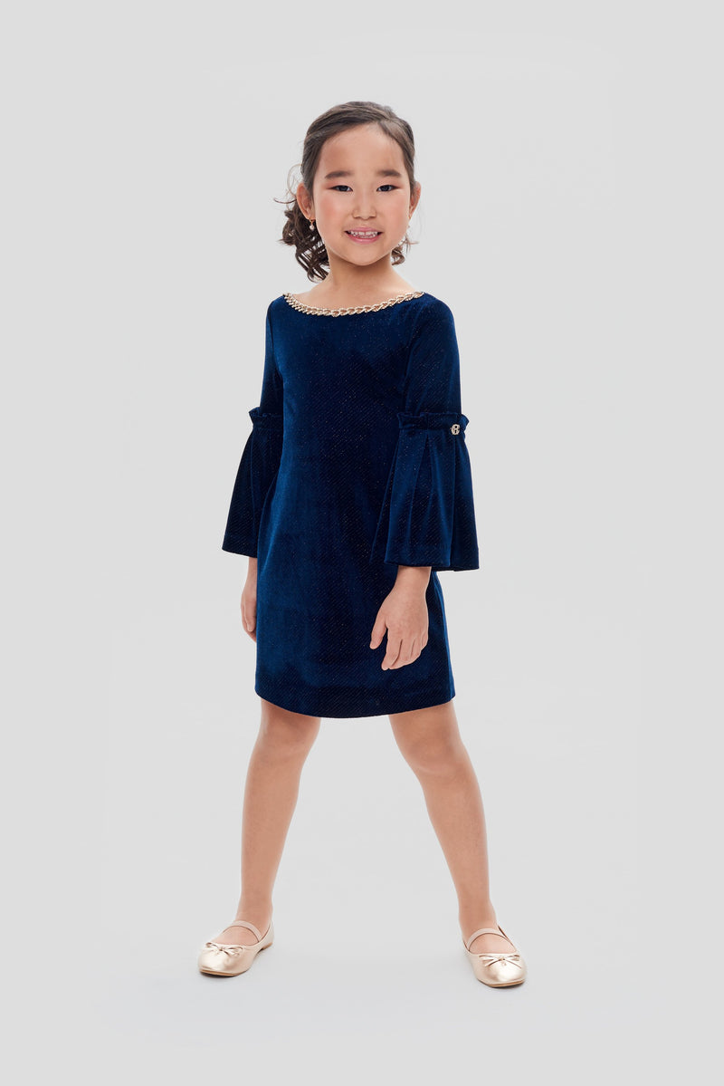 Decorated Velvet Coctail Dress