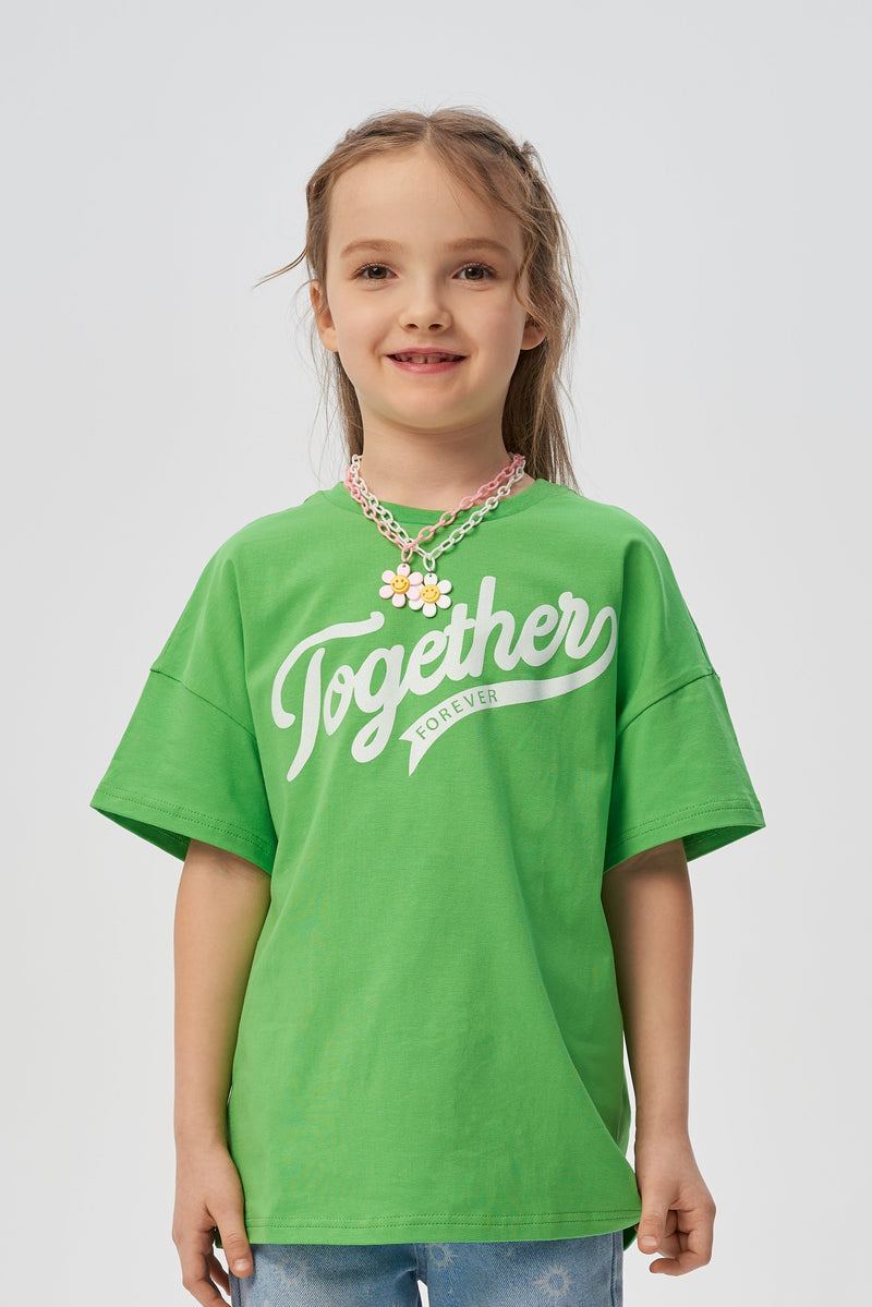 Chain Decorated Printed T-Shirt