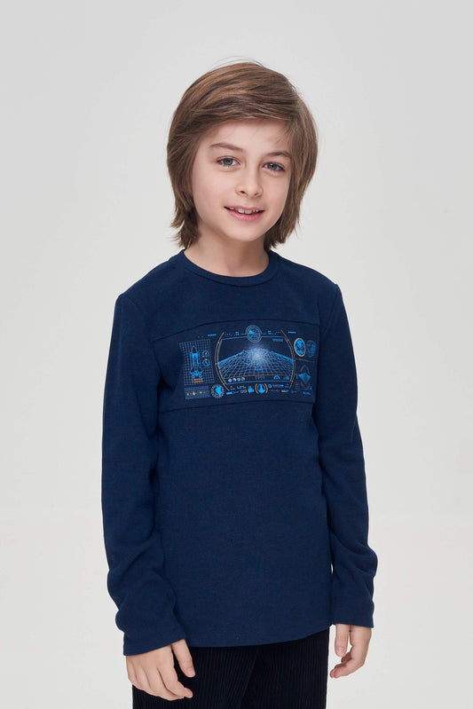 Navy ls tee