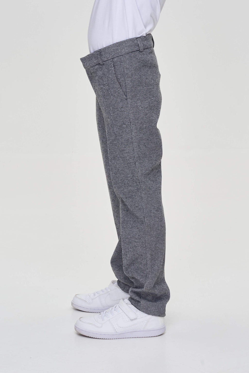 Pied-de-poule Jersey Trousers