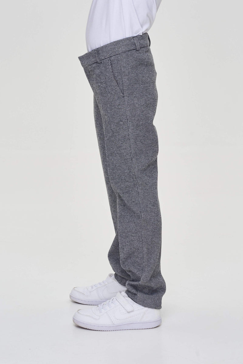 Pied-de-poule Jersey Trousers