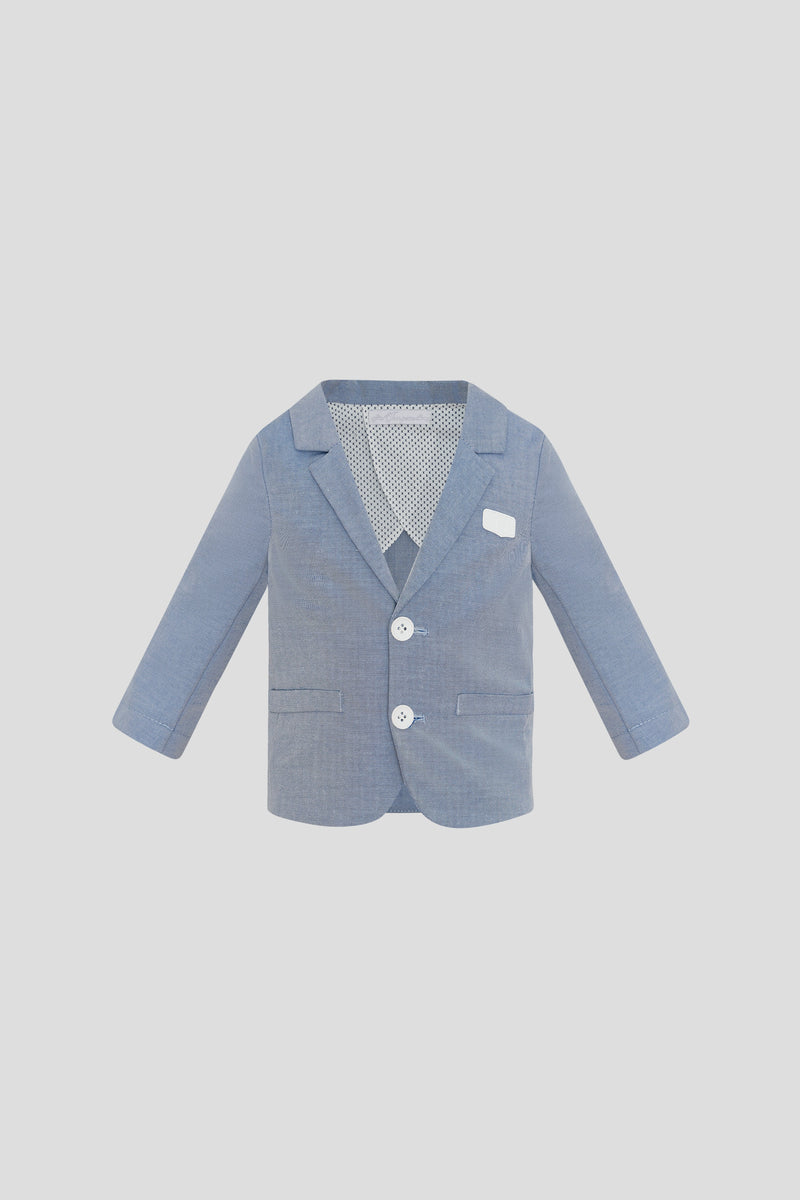 Elegant single-breasted smart blazer, blue