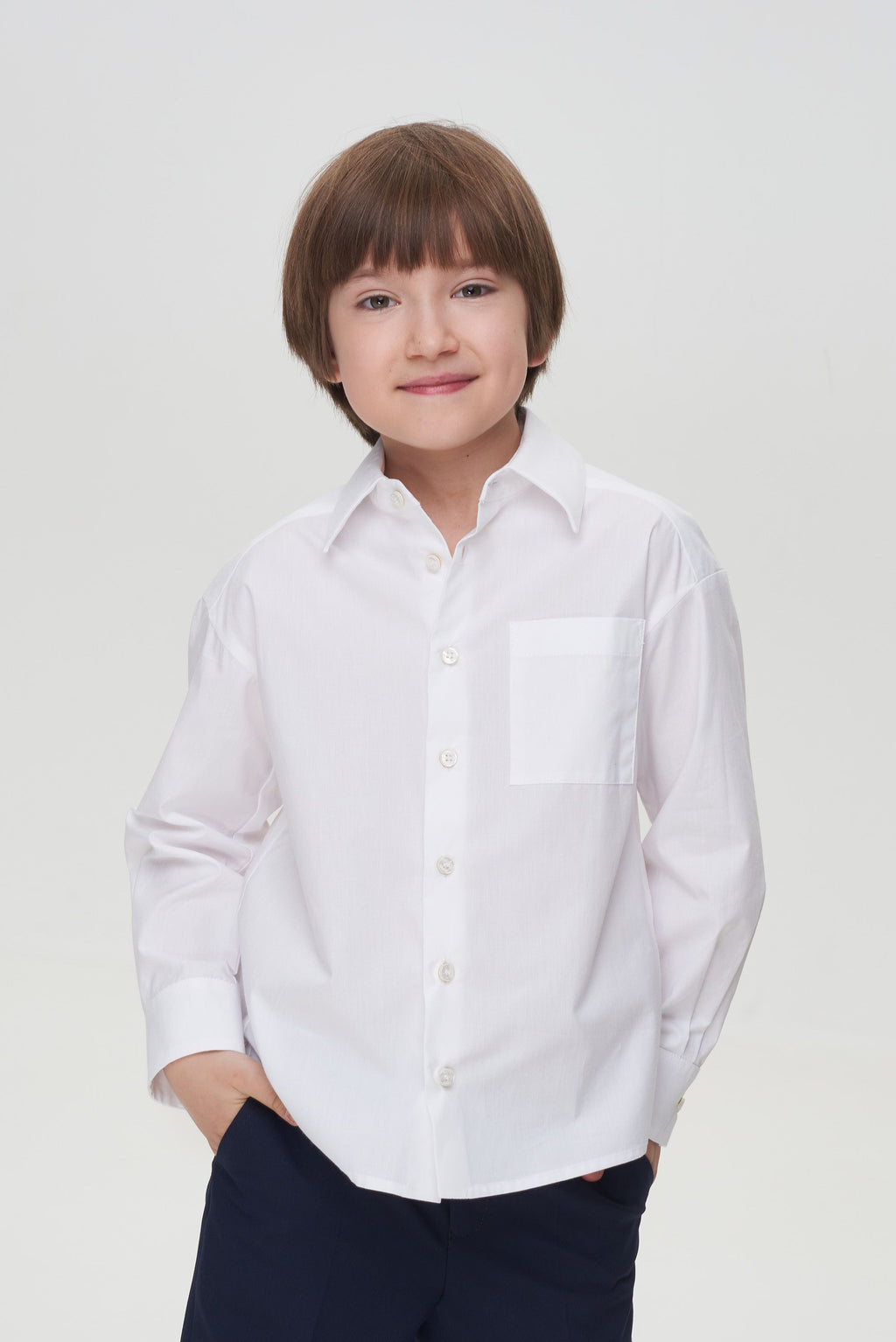 Long Sleeve Oversize Shirt, White