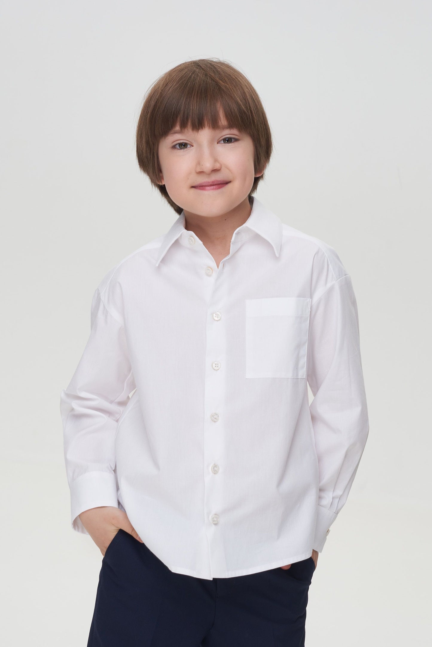 Long Sleeve Oversize Shirt, White