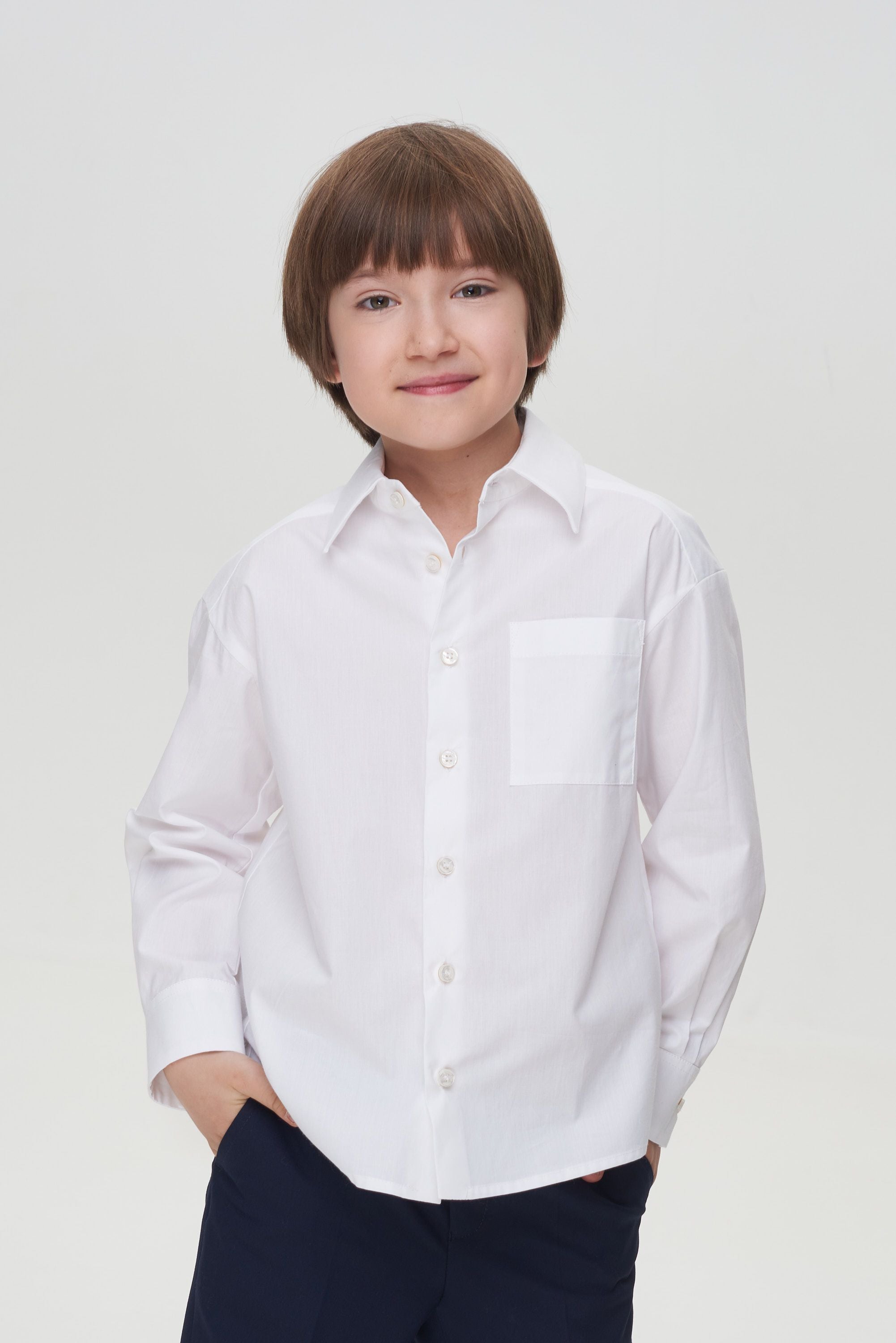 Long Sleeve Oversize Shirt, White