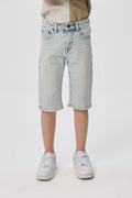Blue denim shorts