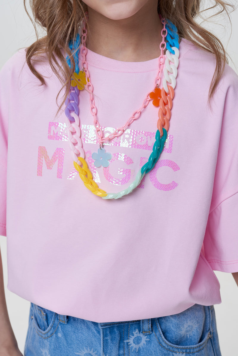 Magnificent printed T-Shirt, pink