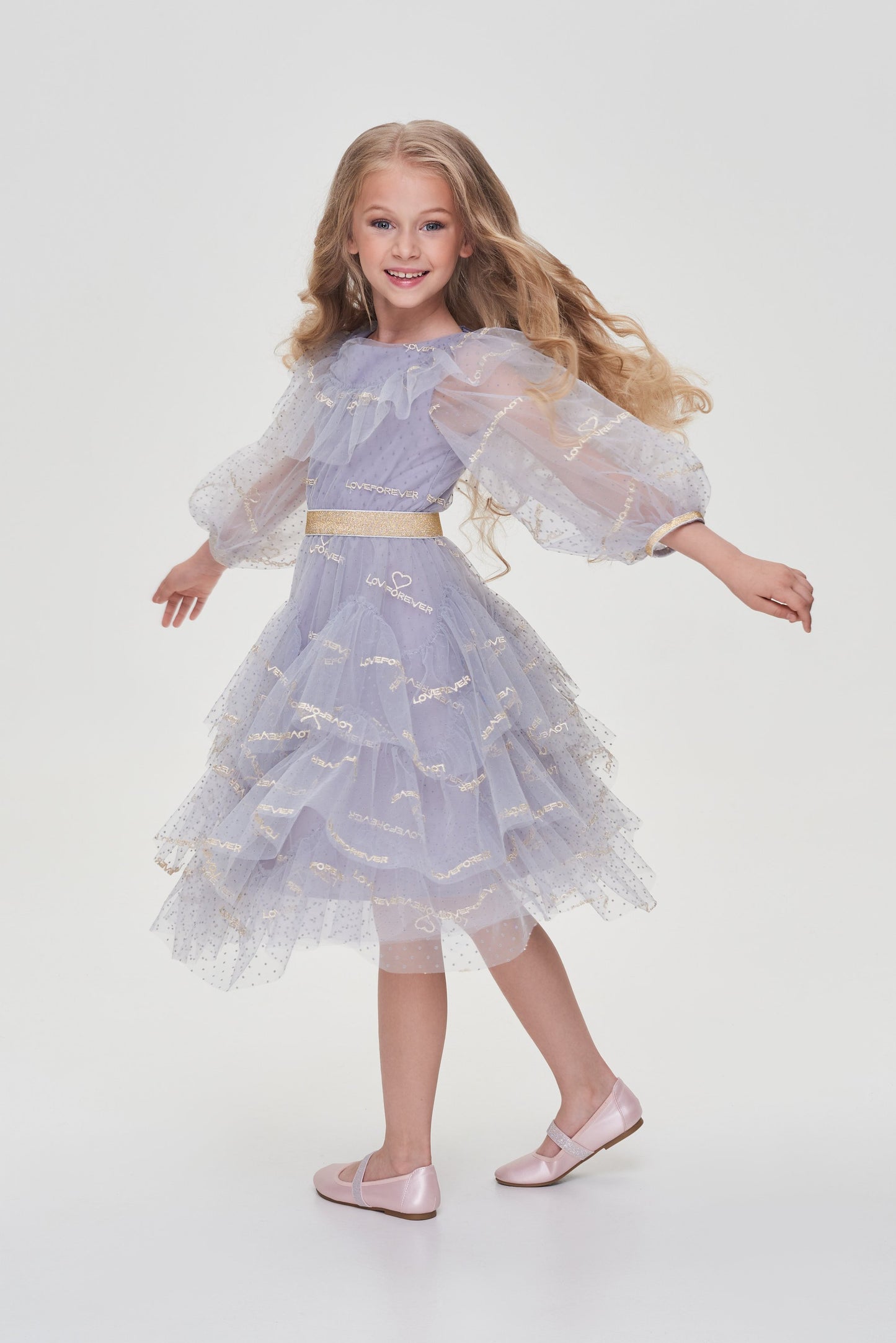 Blue lace smart dress