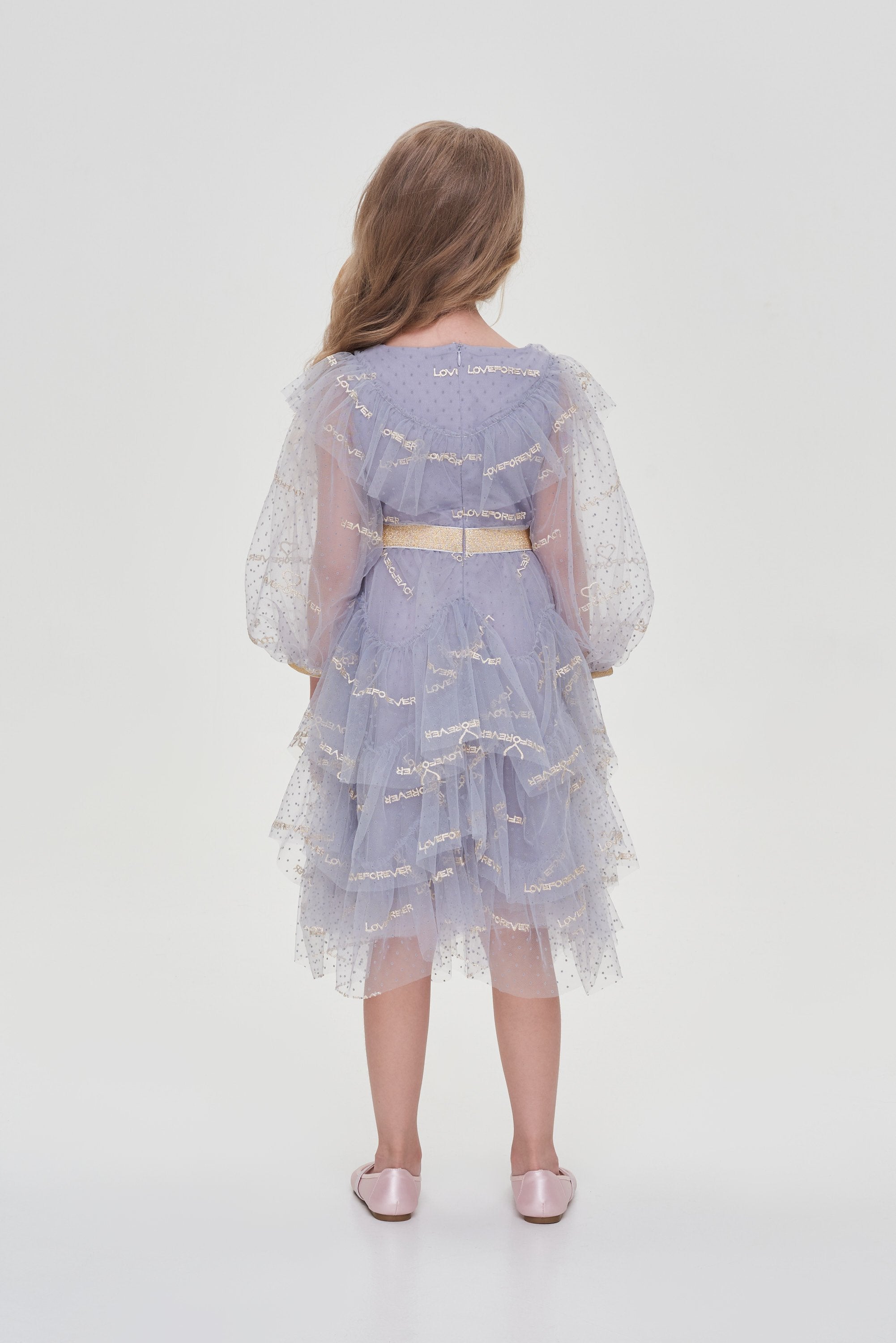 Blue lace smart dress