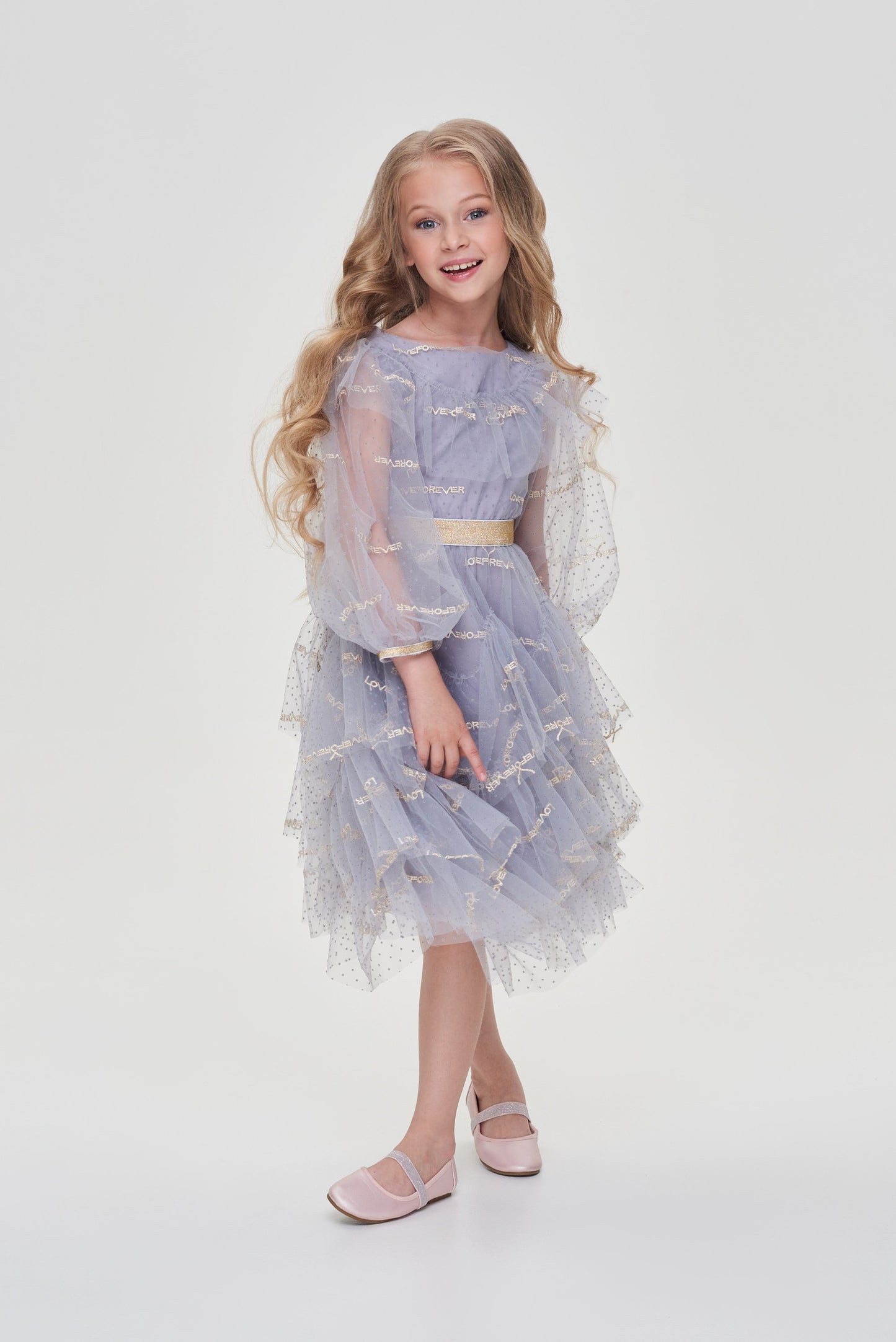 Blue lace smart dress