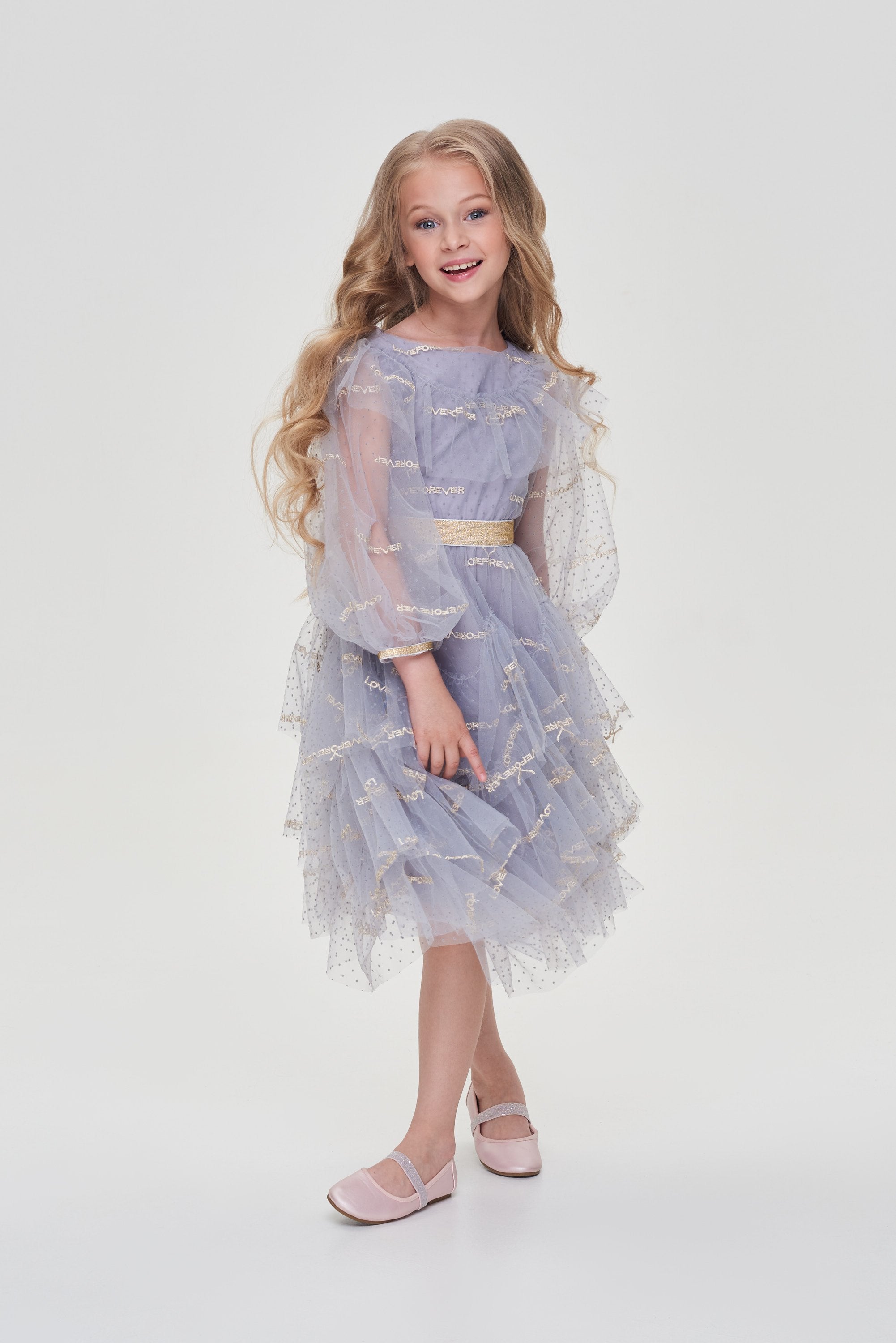 Blue lace smart dress