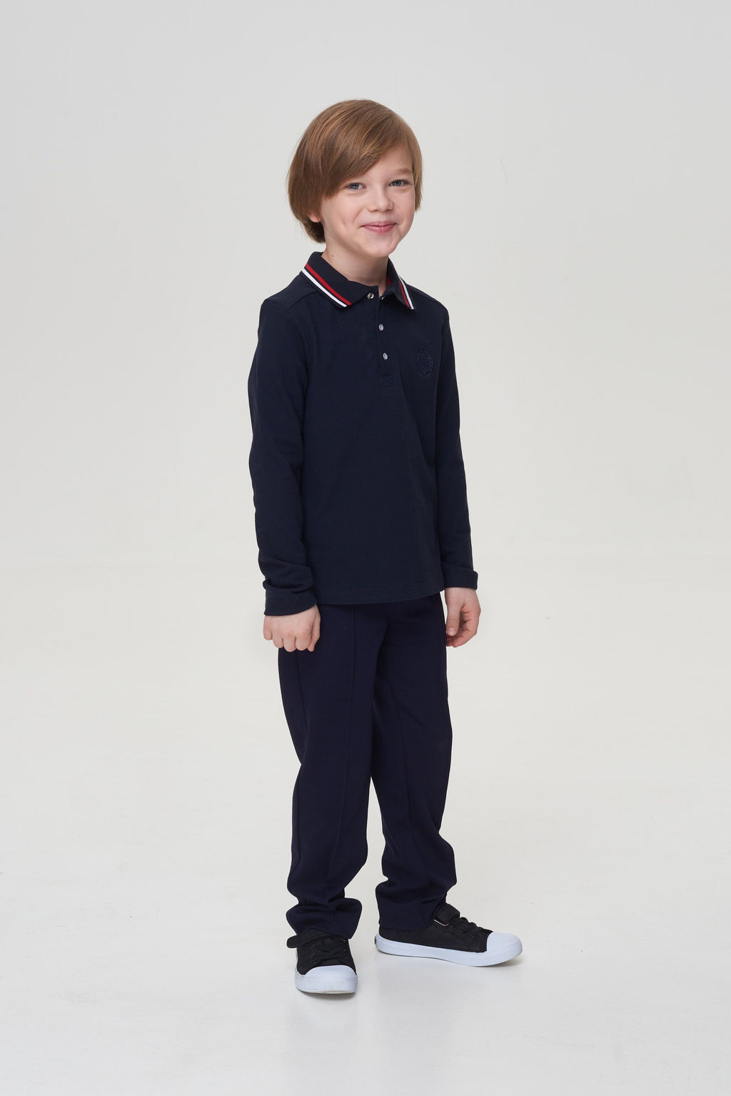 Long sleeves polo-shirt